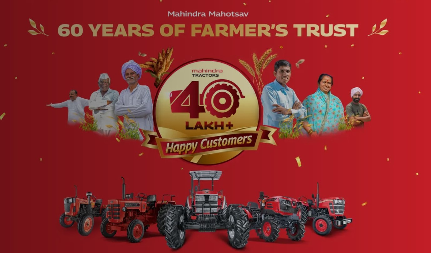 Mahindra Tractors Achieves Landmark: Sells 40 Lakh Tractor Units; also achieved 2lakh units last financial year