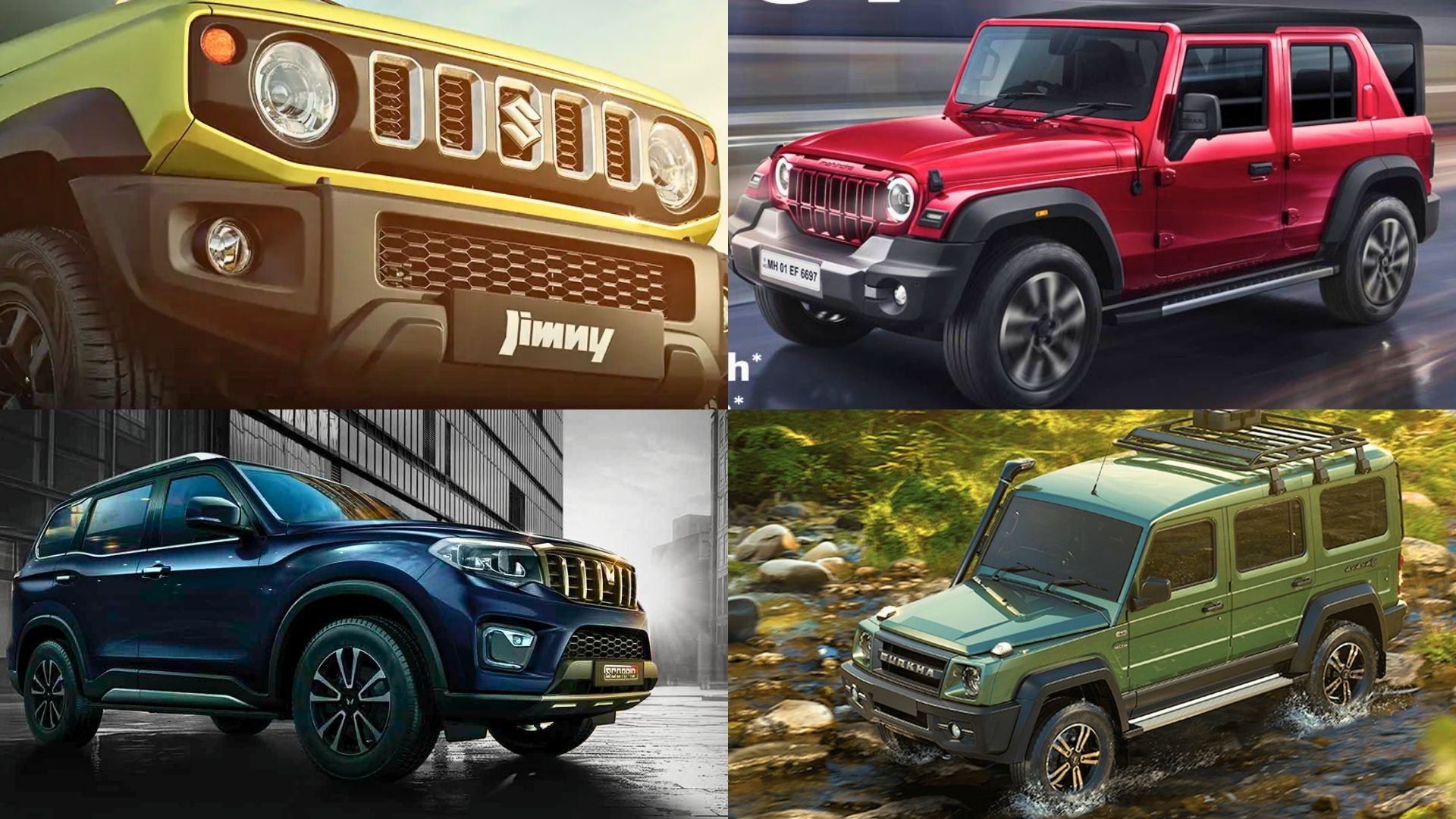 2024 Thar Roxx vs Rivals Comprehensive Comparison 2024 Thar Roxx